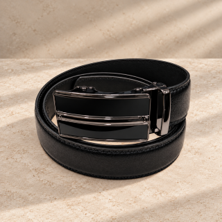 Noir Twin – fekete férfi automata öv, 3,5 cm