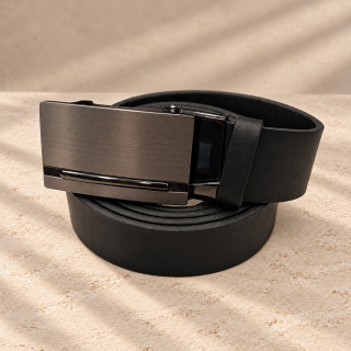 Graphite Horizon – black men’s automatic belt, 3.5 cm