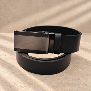 Graphite Plane – black men’s automatic belt, 3.5 cm