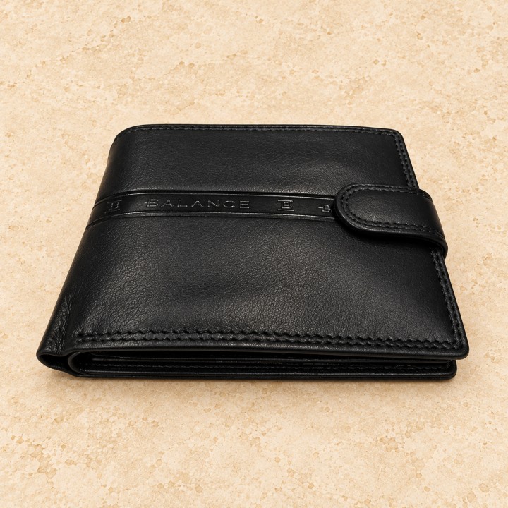 Balance black men’s wallet with snap tab - 02-szembol
