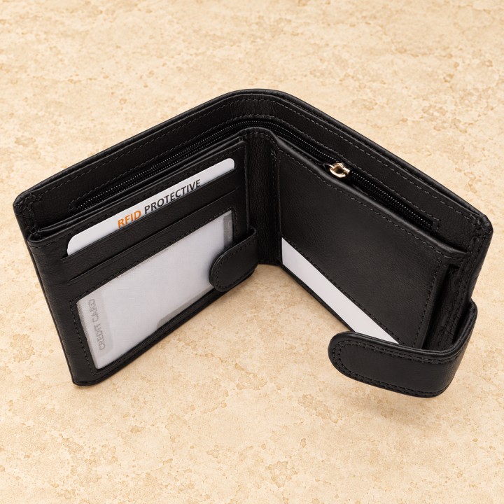Balance black men’s wallet with snap tab - 03-belso